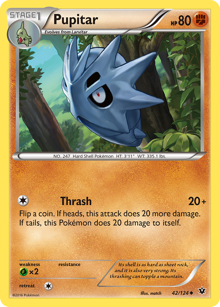 Pupitar (42/124) [XY: Fates Collide] | Gam3 Escape