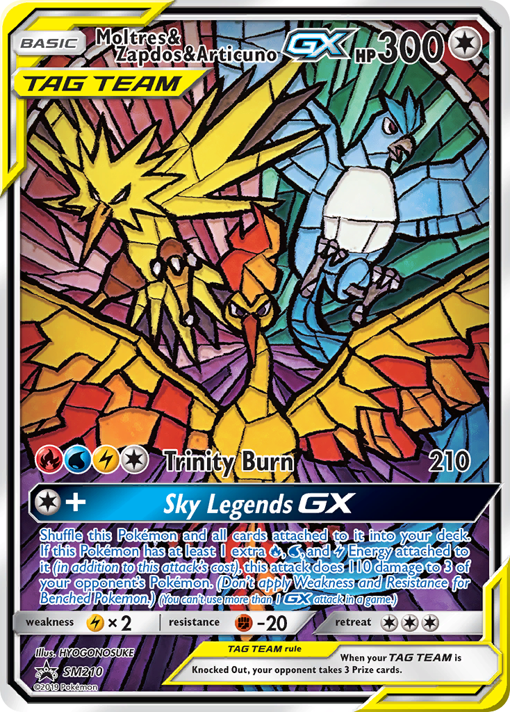 Moltres & Zapdos & Articuno GX (SM210) [Sun & Moon: Black Star Promos] | Gam3 Escape