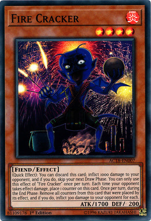 Fire Cracker [AC18-EN007] Super Rare | Gam3 Escape