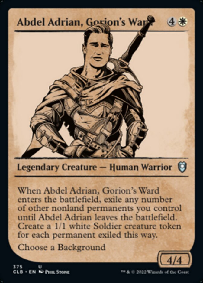 Abdel Adrian, Gorion's Ward (Showcase) [Commander Legends: Battle for Baldur's Gate] | Gam3 Escape