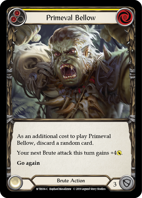 Primeval Bellow (Yellow) [WTR036-C] Alpha Print Rainbow Foil | Gam3 Escape