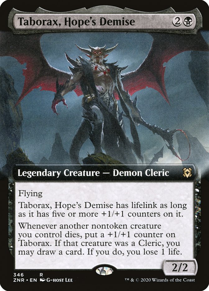 Taborax, Hope's Demise (Extended Art) [Zendikar Rising] | Gam3 Escape