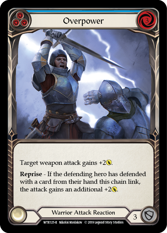 Overpower (Blue) [WTR125-R] Alpha Print Rainbow Foil | Gam3 Escape