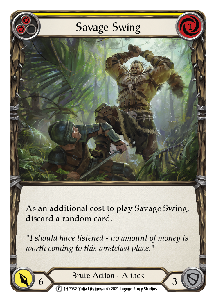 Savage Swing (Yellow) [1HP032] | Gam3 Escape