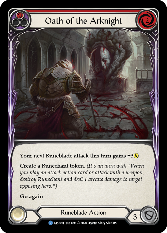 Oath of the Arknight (Red) [ARC091] Unlimited Rainbow Foil | Gam3 Escape