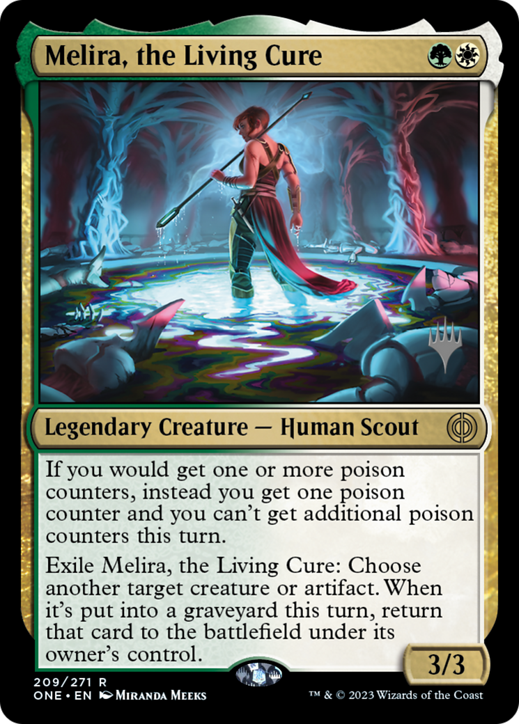 Melira, the Living Cure (Promo Pack) [Phyrexia: All Will Be One Promos] | Gam3 Escape