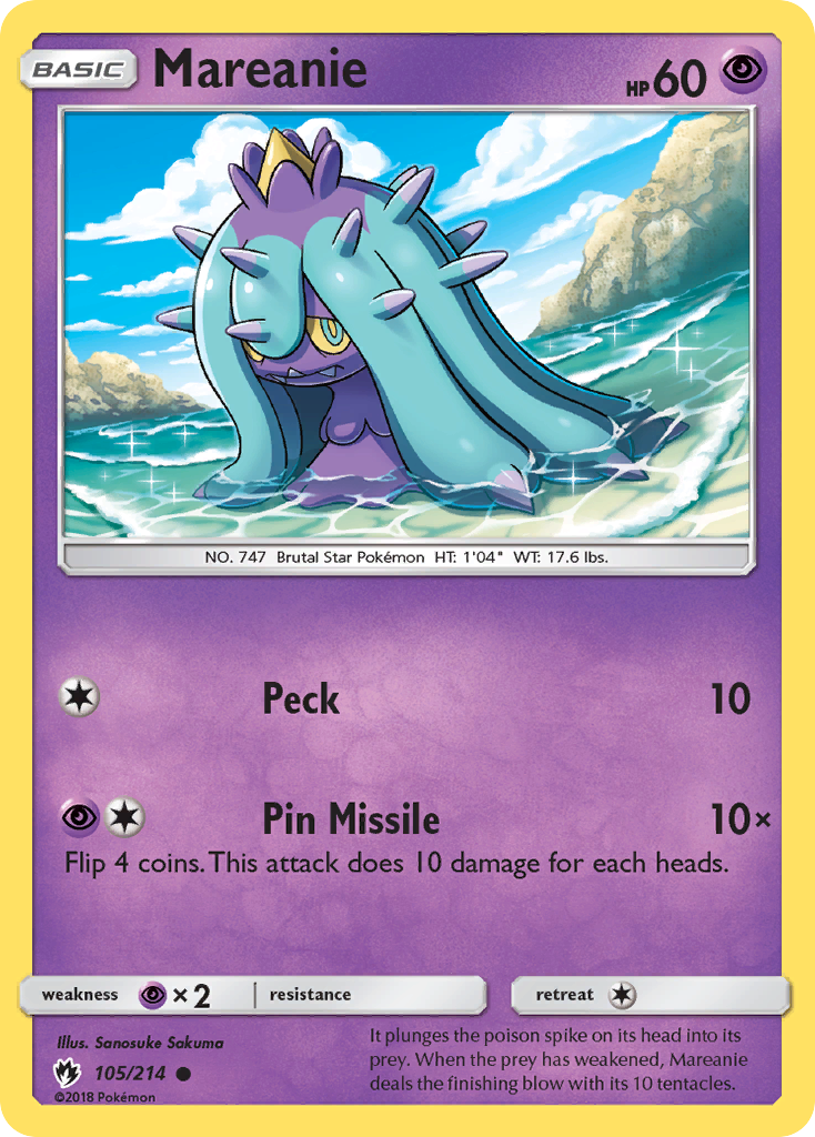 Mareanie (105/214) [Sun & Moon: Lost Thunder] | Gam3 Escape