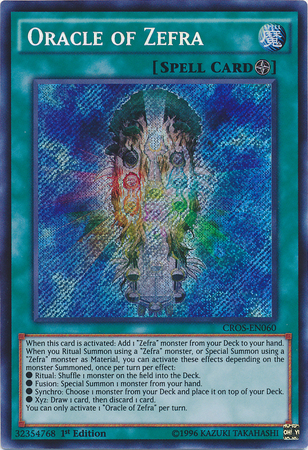 Oracle of Zefra [CROS-EN060] Secret Rare | Gam3 Escape