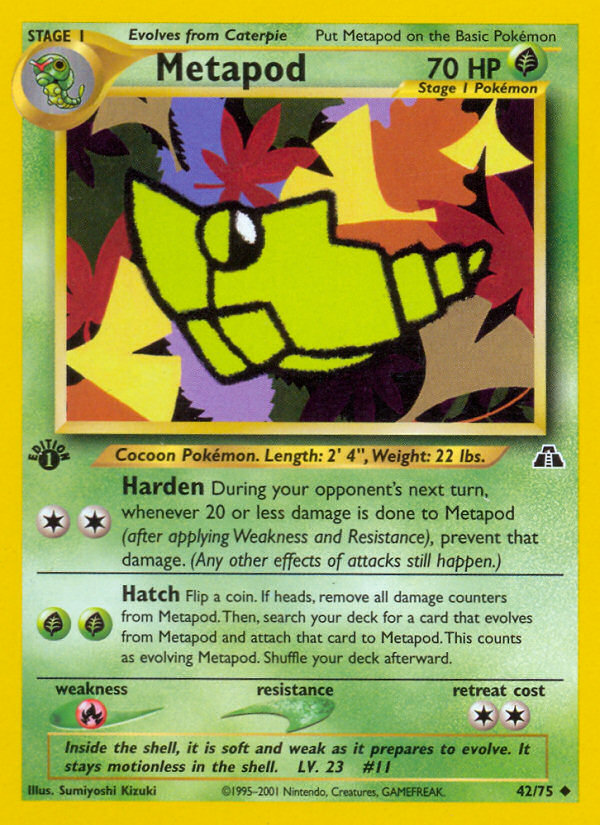 Metapod (42/75) [Neo Discovery 1st Edition] | Gam3 Escape