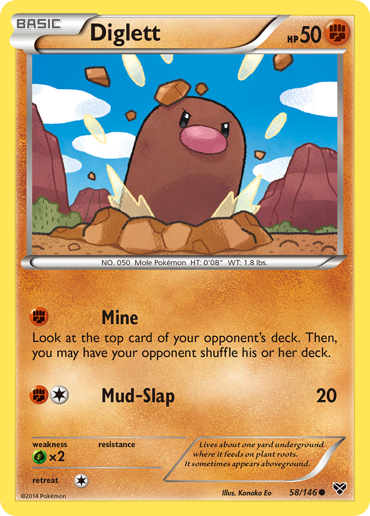 Diglett (58/146) [XY: Base Set] | Gam3 Escape