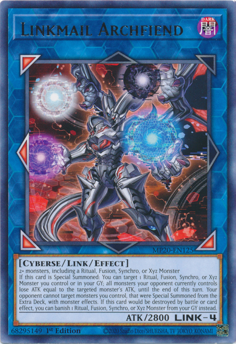 Linkmail Archfiend [MP20-EN125] Rare | Gam3 Escape