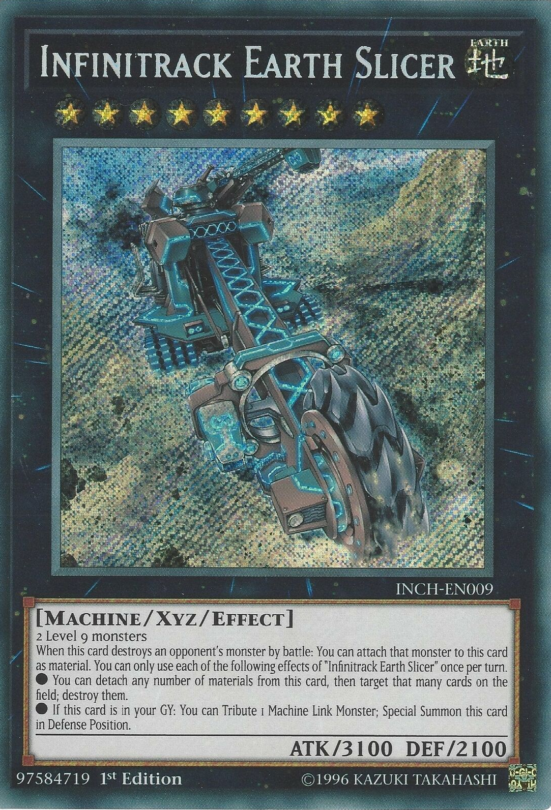 Infinitrack Earth Slicer [INCH-EN009] Secret Rare | Gam3 Escape