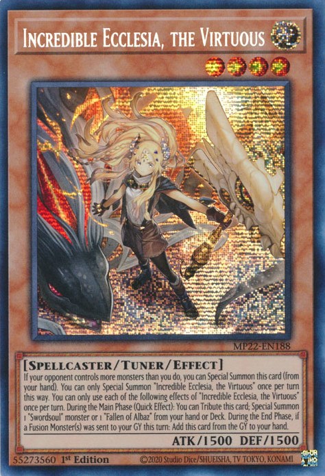 Incredible Ecclesia, the Virtuous [MP22-EN188] Prismatic Secret Rare | Gam3 Escape