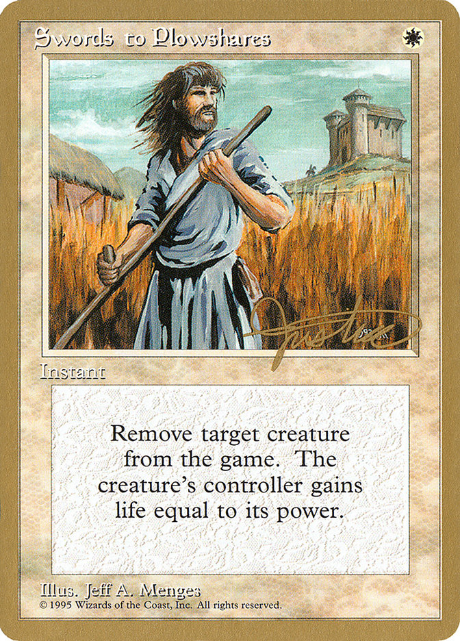 Swords to Plowshares (Mark Justice) [Pro Tour Collector Set] | Gam3 Escape