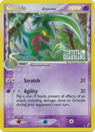 Grovyle (19/100) (Delta Species) (Stamped) [EX: Crystal Guardians] | Gam3 Escape