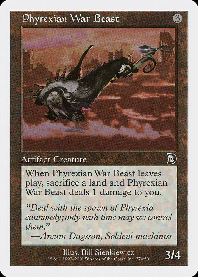 Phyrexian War Beast (Signature on Left) [Deckmasters] | Gam3 Escape