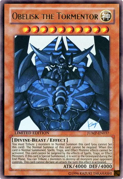 Obelisk the Tormentor [JUMP-EN037] Ultra Rare | Gam3 Escape