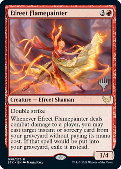 Efreet Flamepainter (Promo Pack) [Strixhaven: School of Mages Promos] | Gam3 Escape