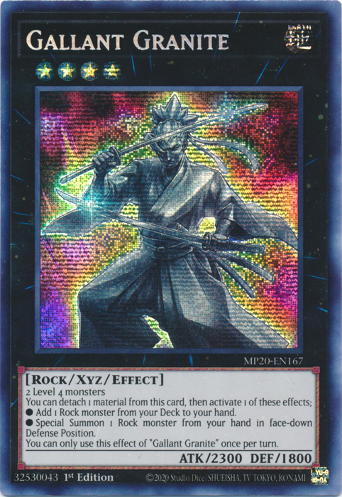 Gallant Granite [MP20-EN167] Prismatic Secret Rare | Gam3 Escape