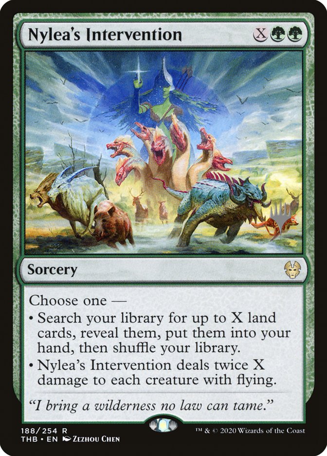 Nylea's Intervention (Promo Pack) [Theros Beyond Death Promos] | Gam3 Escape