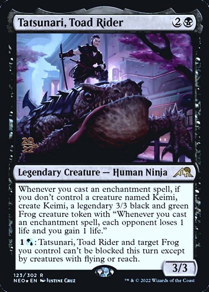 Tatsunari, Toad Rider [Kamigawa: Neon Dynasty Prerelease Promos] | Gam3 Escape