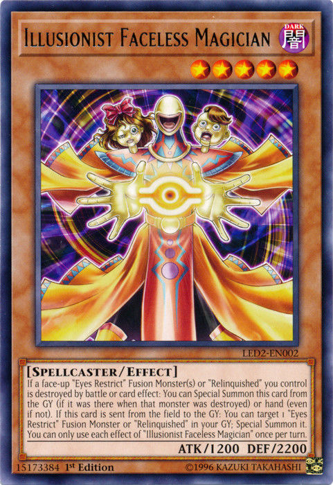 Illusionist Faceless Magician [LED2-EN002] Rare | Gam3 Escape