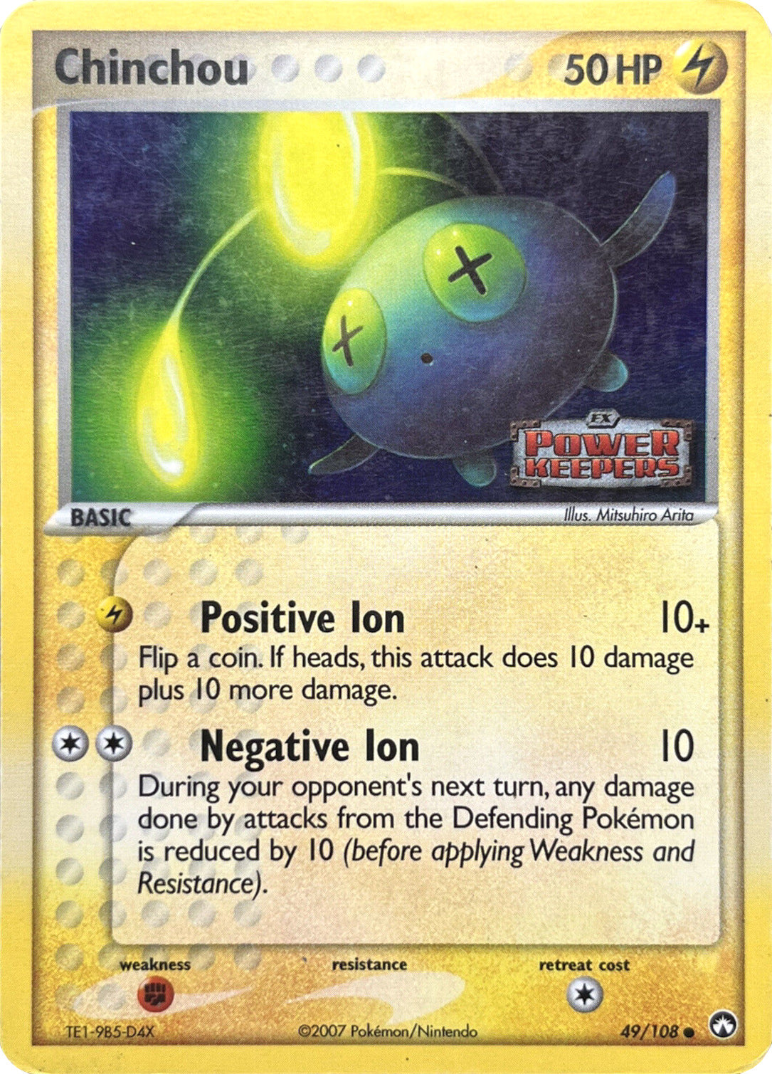 Chinchou (49/108) (Stamped) [EX: Power Keepers] | Gam3 Escape