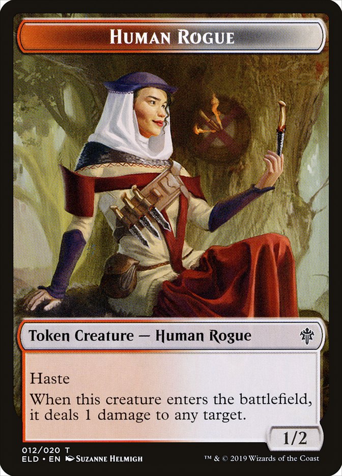 Human Rogue [Throne of Eldraine Tokens] | Gam3 Escape