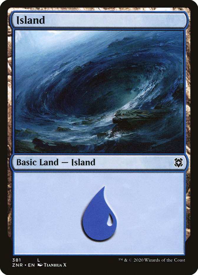 Island (381) [Zendikar Rising] | Gam3 Escape