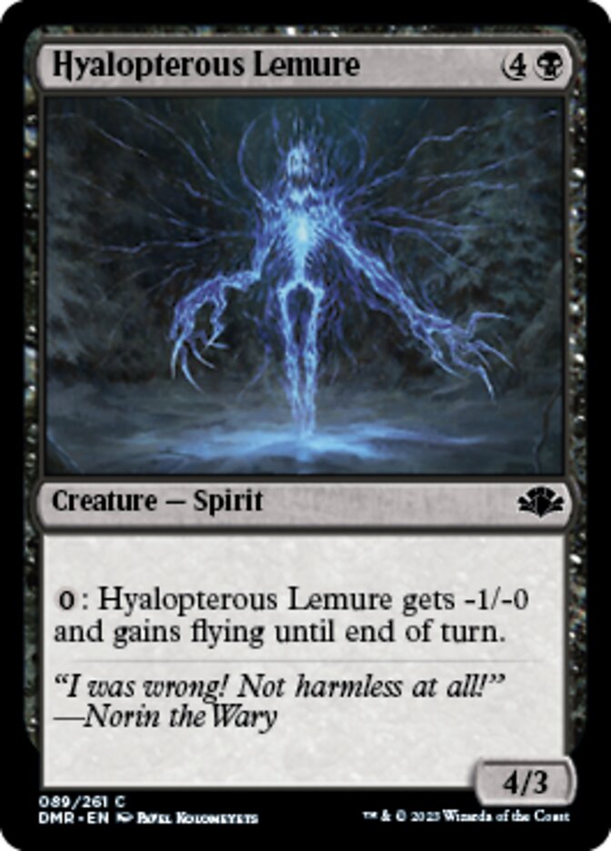 Hyalopterous Lemure [Dominaria Remastered] | Gam3 Escape