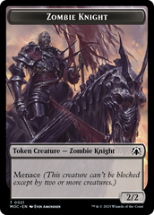Zombie Knight // Human (6) Double-Sided Token [March of the Machine Commander Tokens] | Gam3 Escape