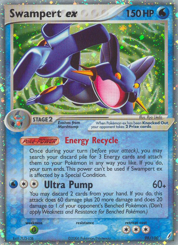 Swampert ex (98/100) [EX: Crystal Guardians] | Gam3 Escape