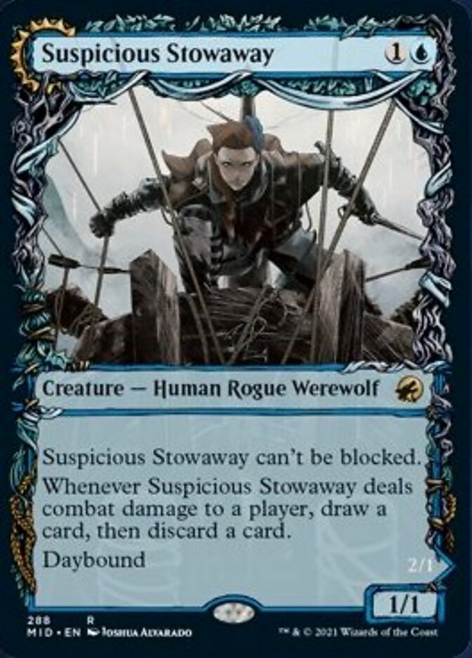 Suspicious Stowaway // Seafaring Werewolf (Showcase Equinox) [Innistrad: Midnight Hunt] | Gam3 Escape