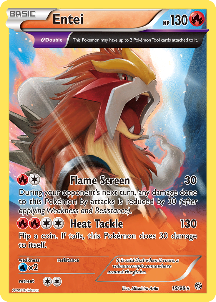 Entei (15/98) [XY: Ancient Origins] | Gam3 Escape