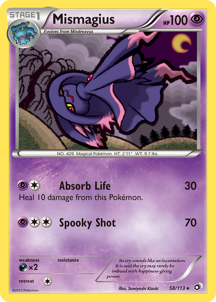 Mismagius (58/113) [Black & White: Legendary Treasures] | Gam3 Escape