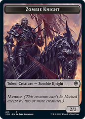 Zombie // Zombie Knight Double-Sided Token [Starter Commander Decks] | Gam3 Escape