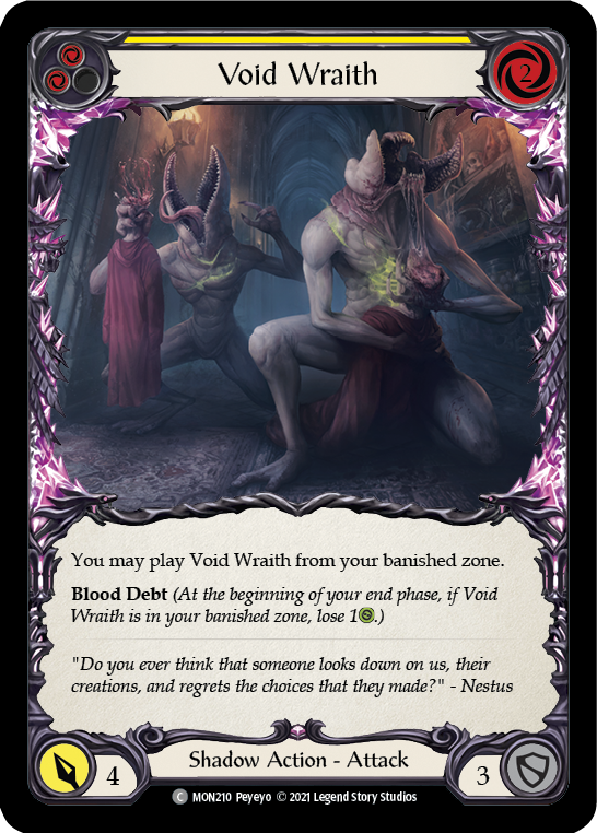 Void Wraith (Yellow) [MON210] 1st Edition Normal | Gam3 Escape
