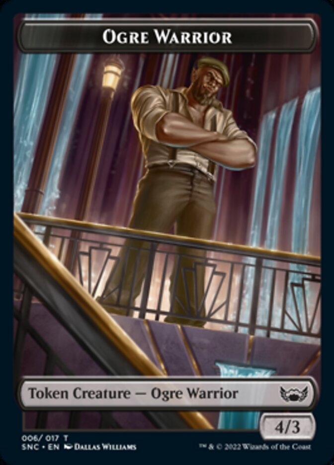 Ogre Warrior // Rhino Warrior Double-sided Token [Streets of New Capenna Tokens] | Gam3 Escape