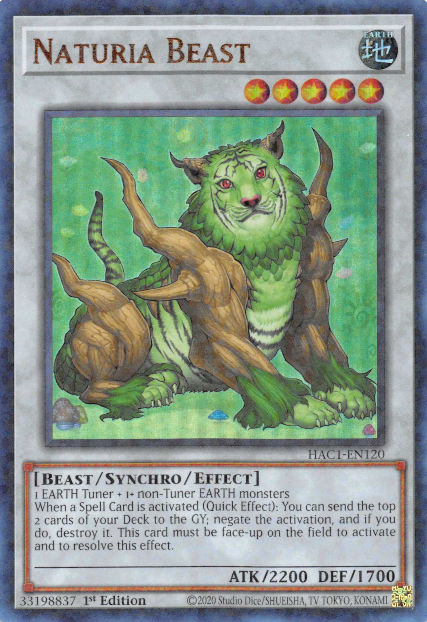 Naturia Beast (Duel Terminal) [HAC1-EN120] Parallel Rare | Gam3 Escape