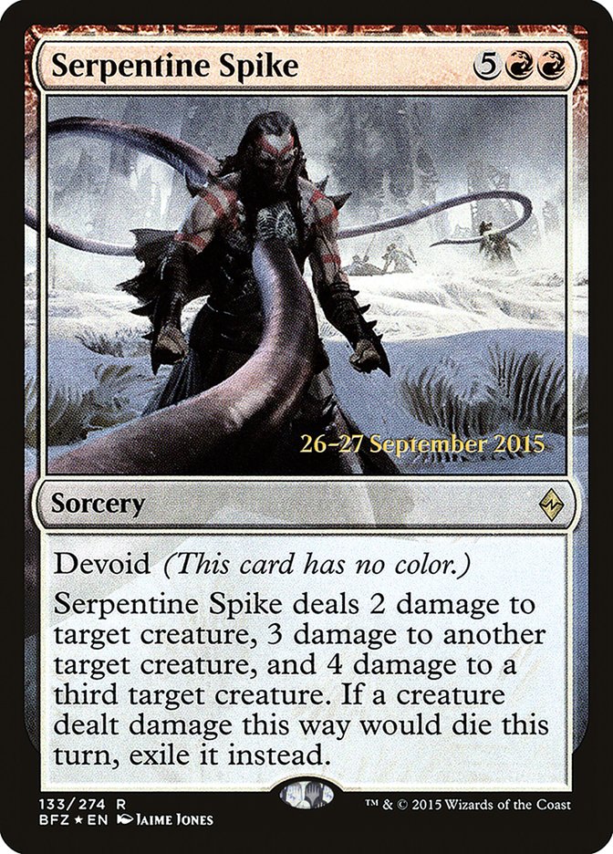 Serpentine Spike  [Battle for Zendikar Prerelease Promos] | Gam3 Escape