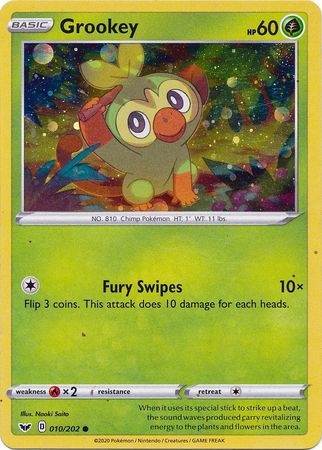 Grookey (010/202) (Cosmos Holo) [Sword & Shield: Base Set] | Gam3 Escape