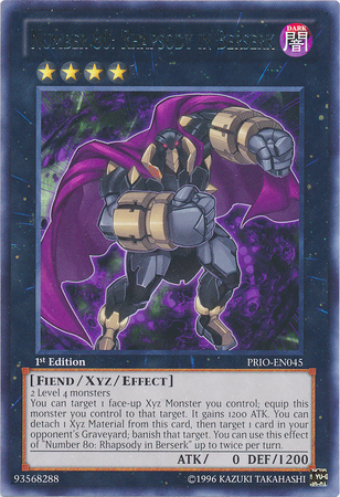 Number 80: Rhapsody in Berserk [PRIO-EN045] Rare | Gam3 Escape