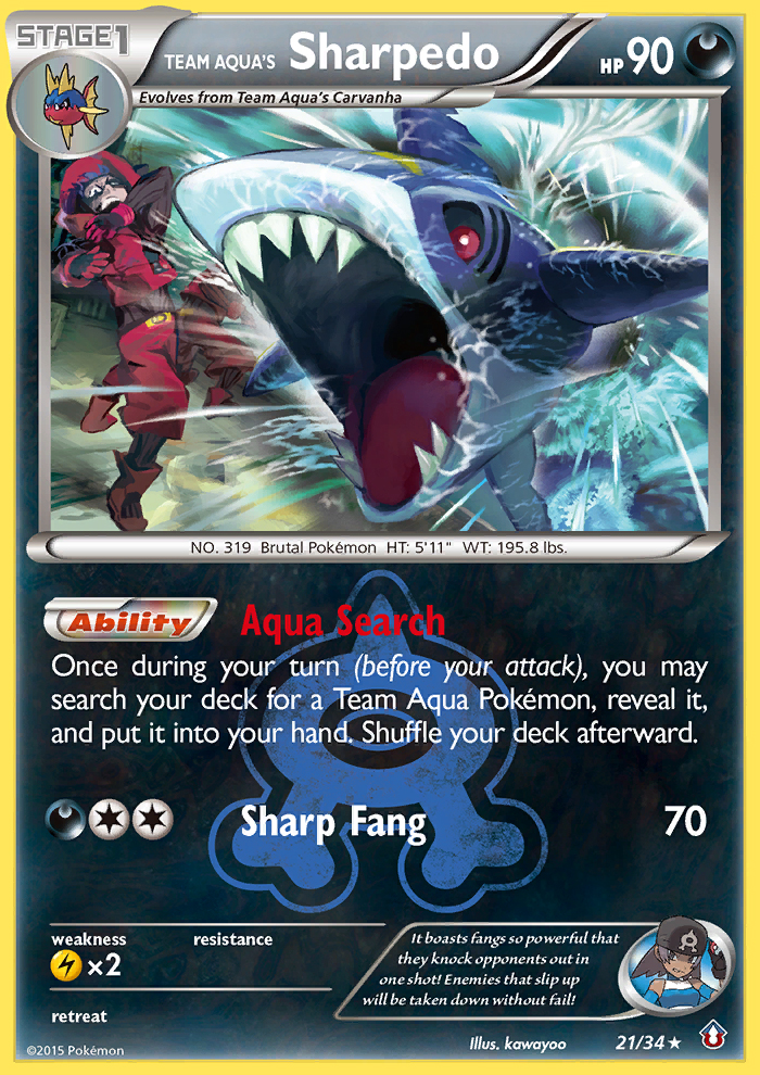 Team Aqua's Sharpedo (21/34) [XY: Double Crisis] | Gam3 Escape