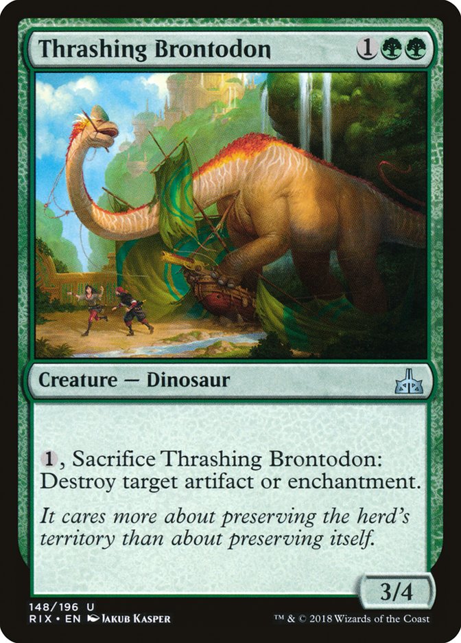 Thrashing Brontodon [Rivals of Ixalan] | Gam3 Escape