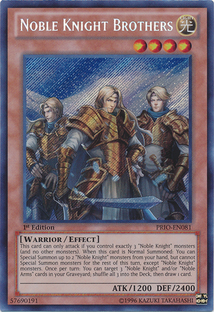 Noble Knight Brothers [PRIO-EN081] Secret Rare | Gam3 Escape