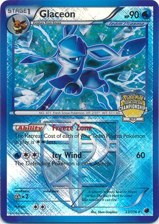 Glaceon (23/116) (City Championship Promo) [Black & White: Plasma Freeze] | Gam3 Escape