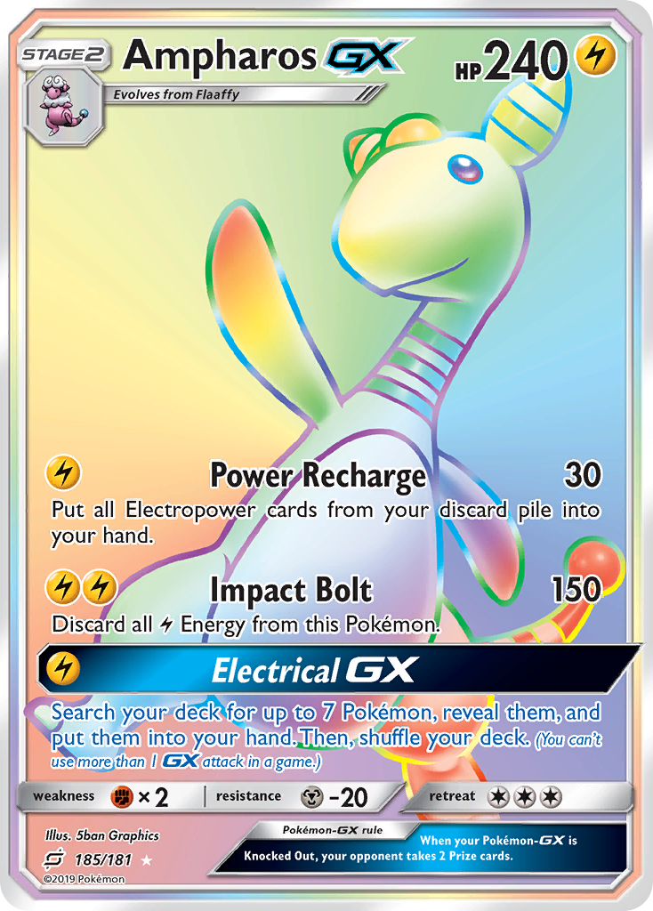 Ampharos GX (185/181) [Sun & Moon: Team Up] | Gam3 Escape