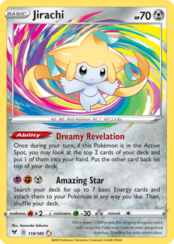 Jirachi (119/185) [Sword & Shield: Vivid Voltage] | Gam3 Escape