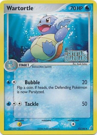 Wartortle (42/100) (Stamped) [EX: Crystal Guardians] | Gam3 Escape