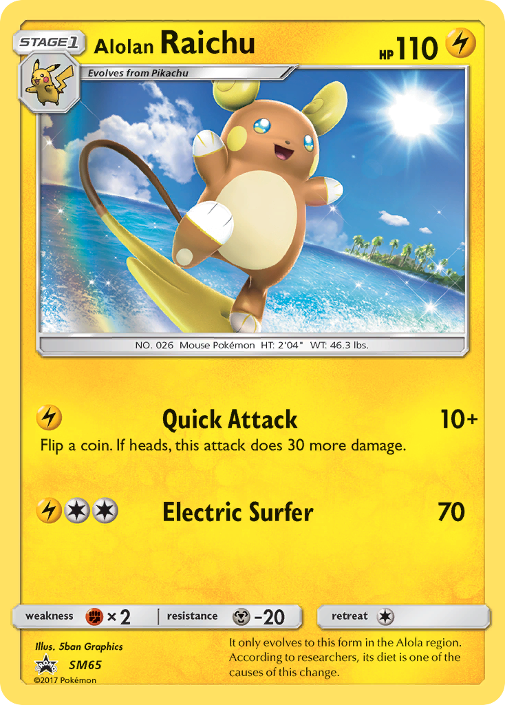 Alolan Raichu (SM65) [Sun & Moon: Black Star Promos] | Gam3 Escape